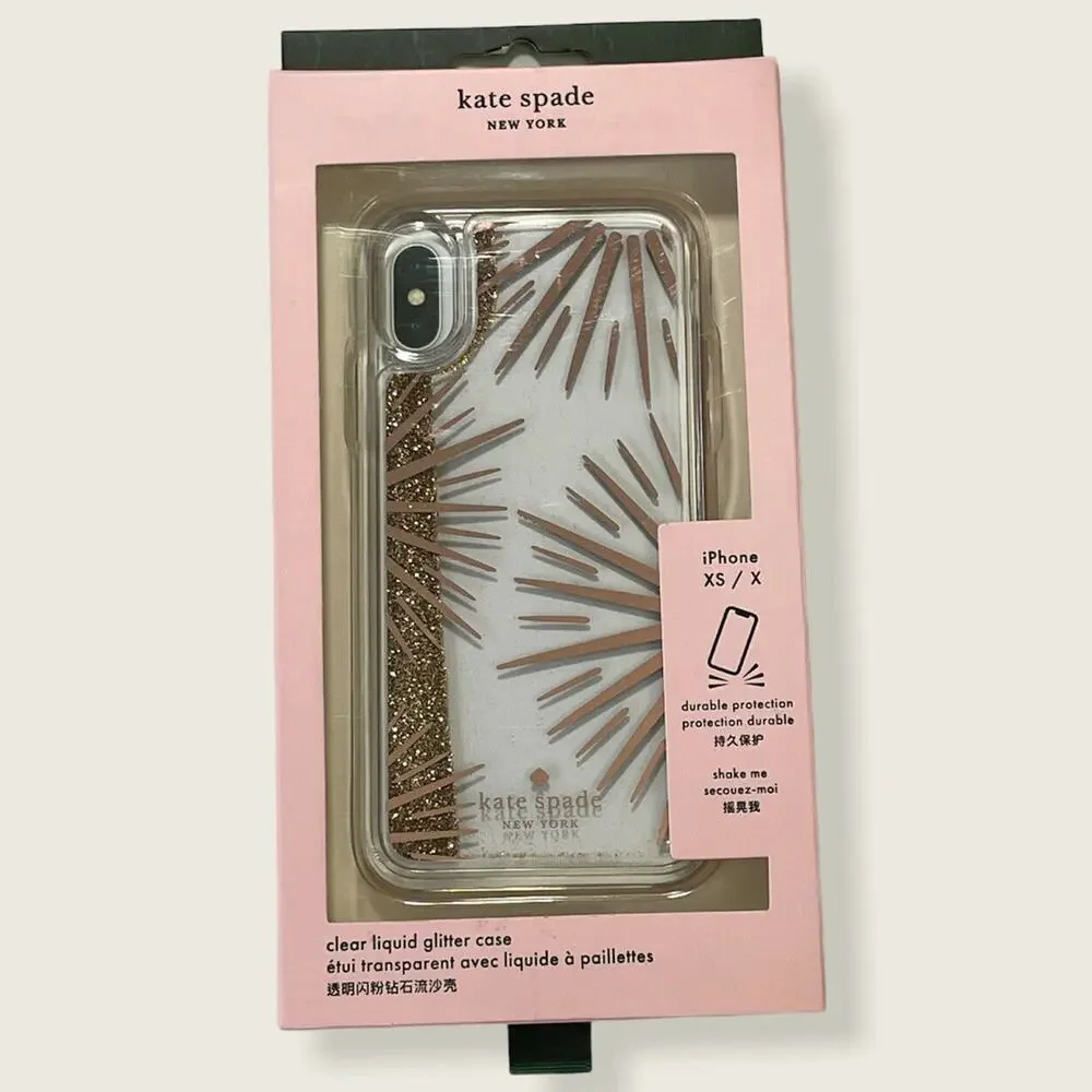 Kate Spade Festive Clear Liquid IPhone Xs/X Case